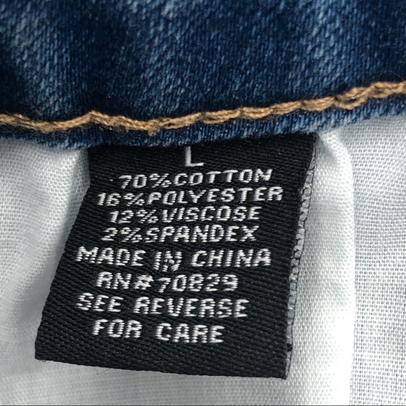 MINI MICRO SKIRT DISTRUCTED DENIM JEAN SKIRT HIGH RISE ACID WASHED, SZ LARGE NWT - Picture 5 of 6